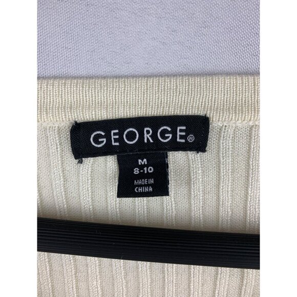 George Womens Ribbed Knit Sweater Top M - Picture 3 of 5